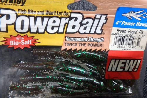 PowerBait 4`Power Hawg/Brown Pseed Flk